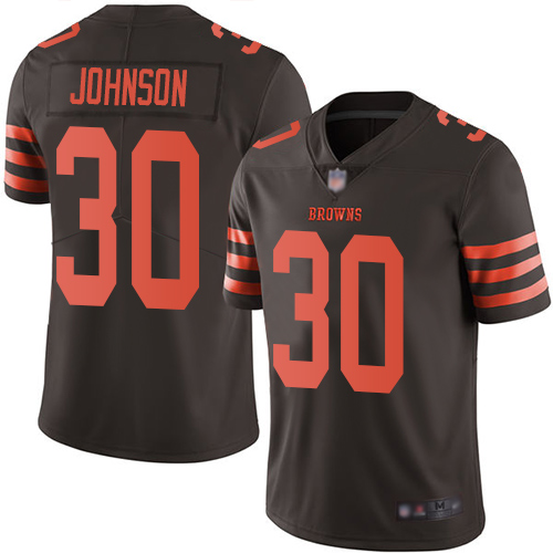 Cleveland Browns D Ernest Johnson Men Brown Limited Jersey 30 NFL Football Rush Vapor Untouchable